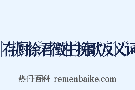 存厨徐君徵生挽歌反义词是什么意思的图片